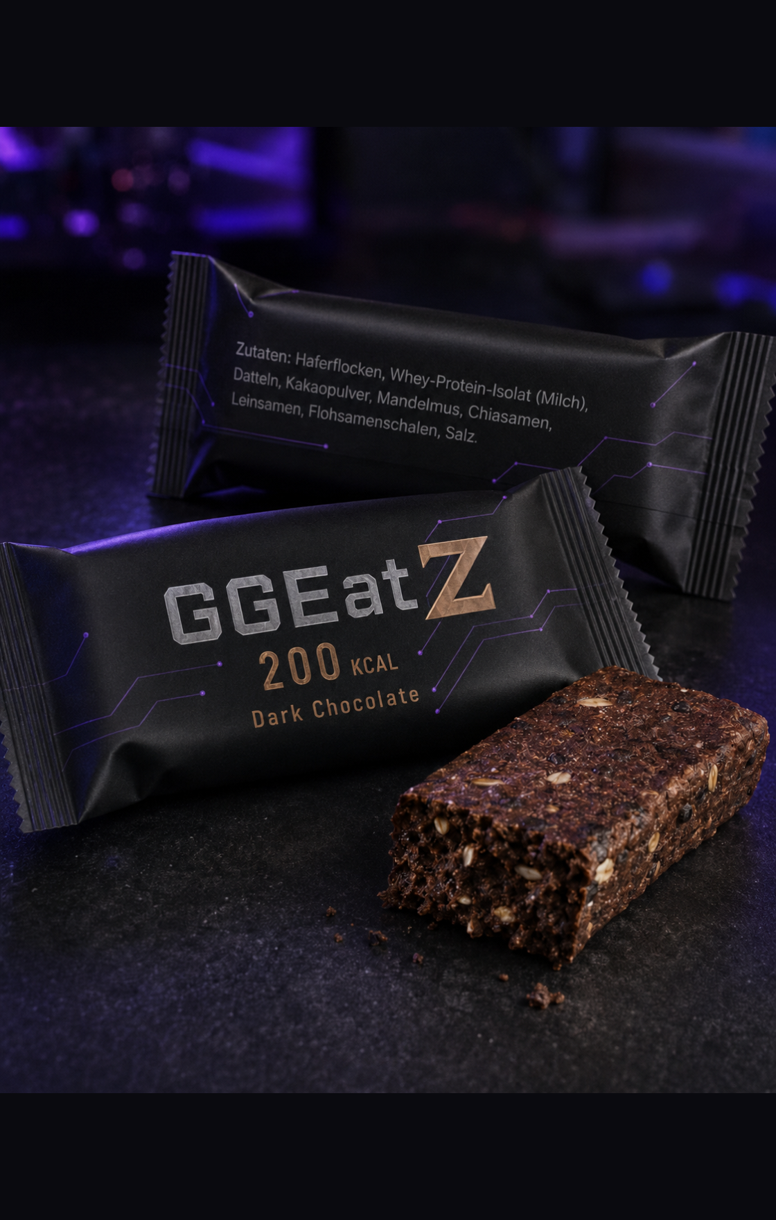 GGEatz Riegel Konzept-Foto – Dark Chocolate